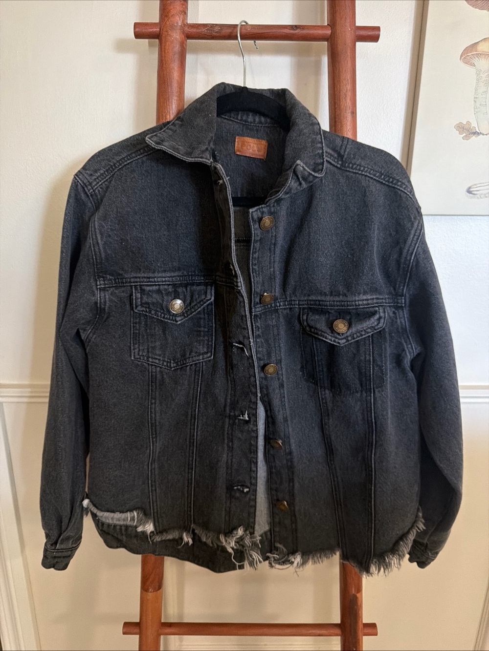 POL relaxed fit black denim jacket